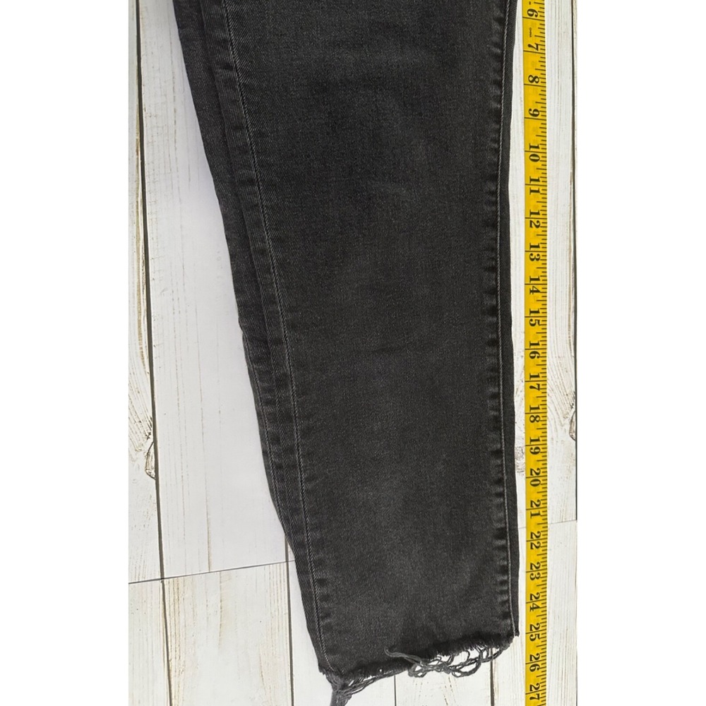 Madewell Jeans The High Rise Slim Crop Boy jean Blk 25 Stretch Festival Raw Hem - Picture 5 of 9